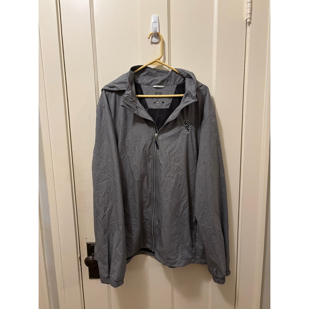 Cutter & Buck Chicago White Sox WeatherTec Jacket Gray Mens XXL Full Zip Hooded